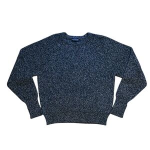 Parkhurst Navy Blue Marl Knit Crew Neck Sweater